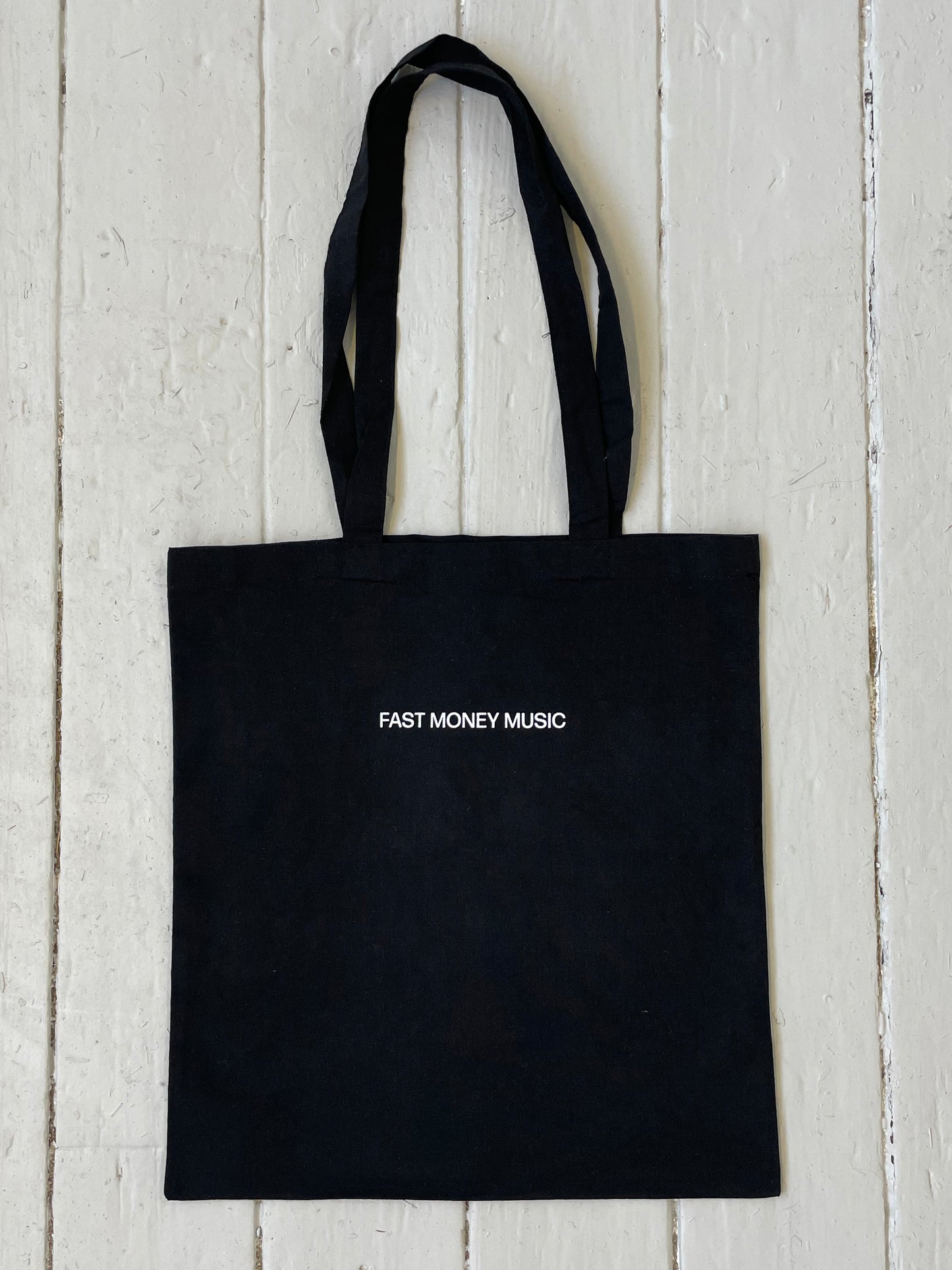 Fast Money Music Canvas Tote Bag in Black
