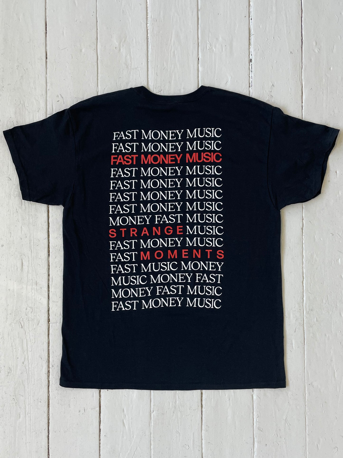 Fast Money Music 'Strange Moments' T-Shirt in Black
