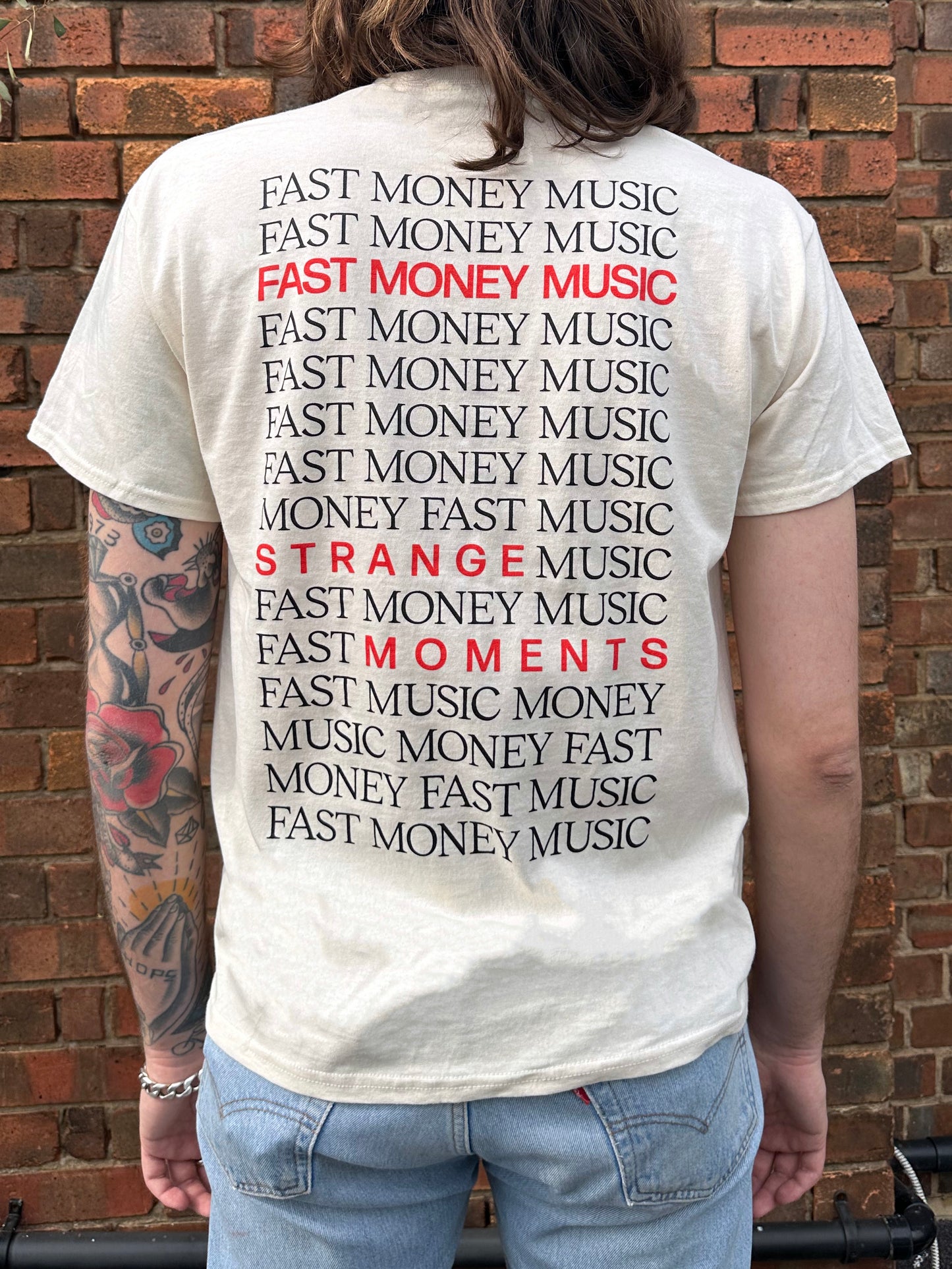 Fast Money Music "Strange Moments" Off-White T-Shirt